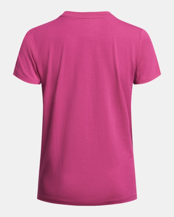 Women's UA Rival Core Short Sleeve, Pink, pdpMainDesktop image number 3
